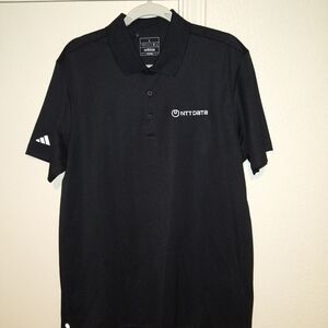Adidas Black Short Sleeve Polo Shirt Men's sz Large